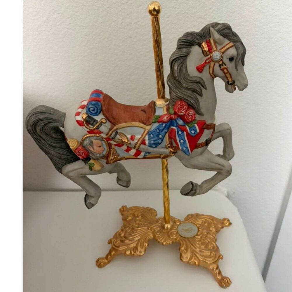 Lefton American Spirit Liberty Lincoln Limited Ed Carousel horse
